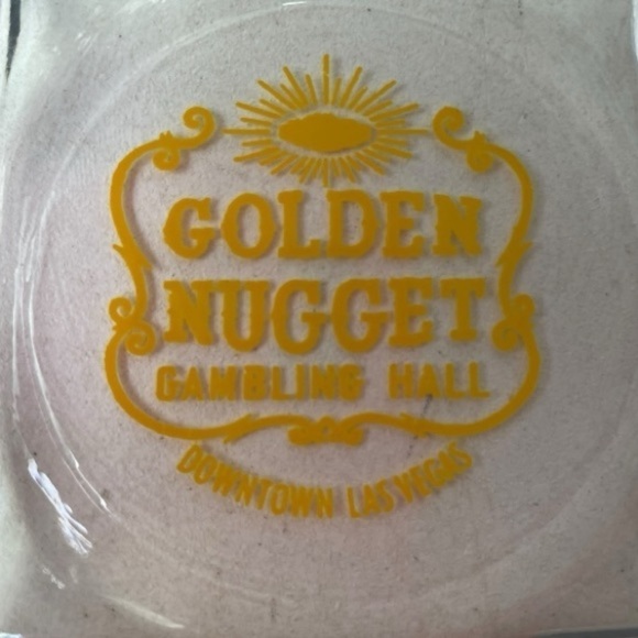 Vintage Golden Nugget Casino & Hotel Las Vegas, Nevada Glass Ash Tray - Picture 2 of 3